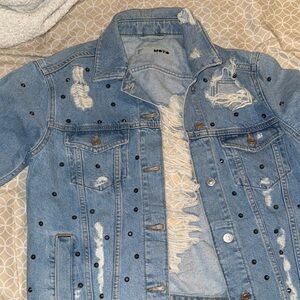 Topshop Moto Light Blue Denim Jacket